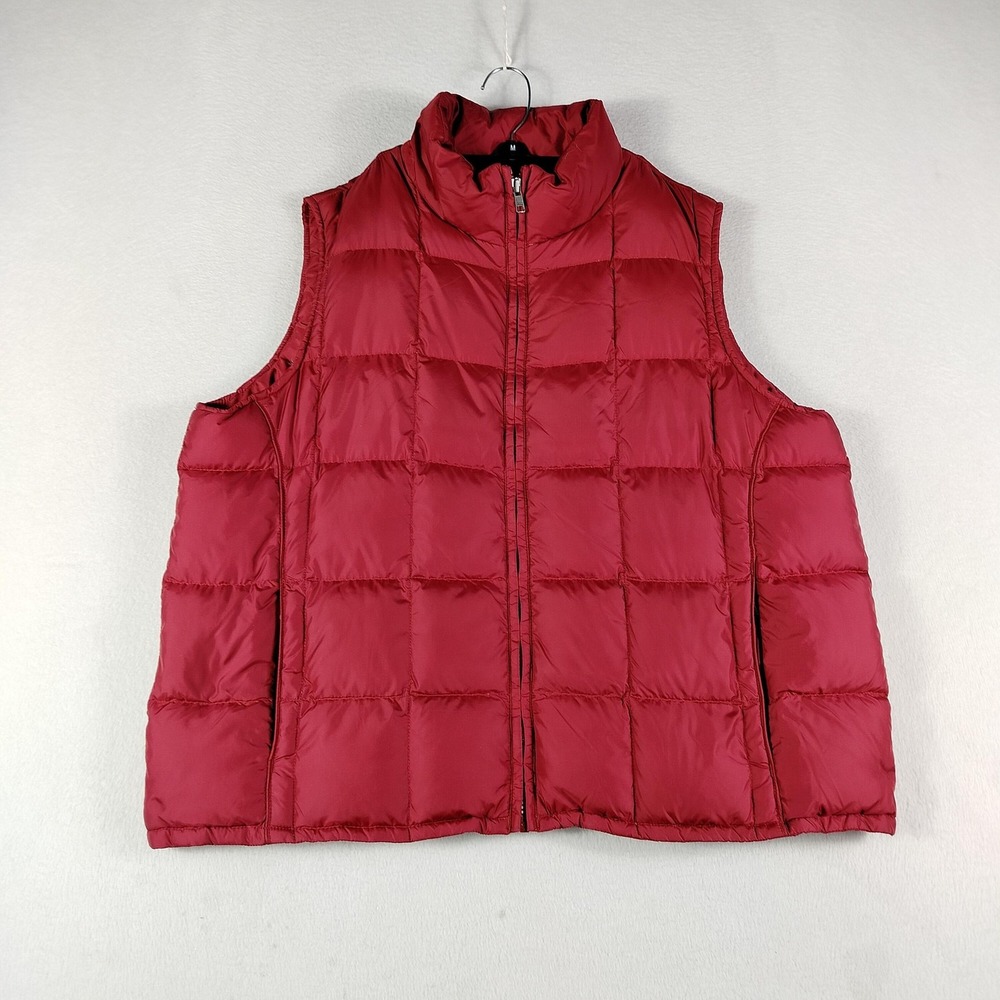 Eddie Bauer Vest Womens Petite XL Puffer Goose Down Insulated Lightweight Winter